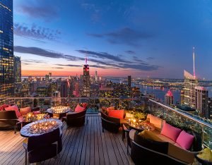 sunset cocktail before dinner