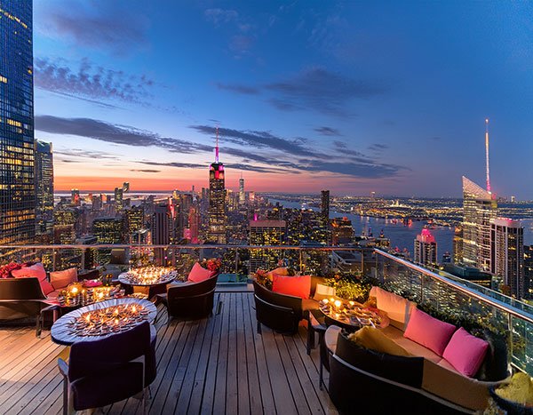 sunset cocktail before dinner