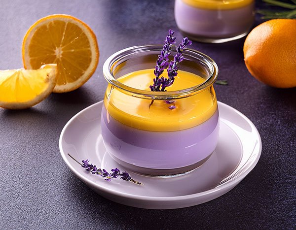 Lavender panna cotta